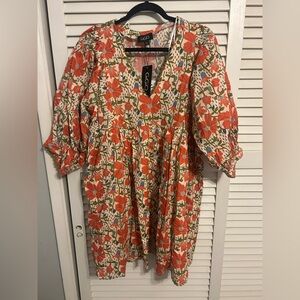 Orange floral baby doll Landry dress from Avara